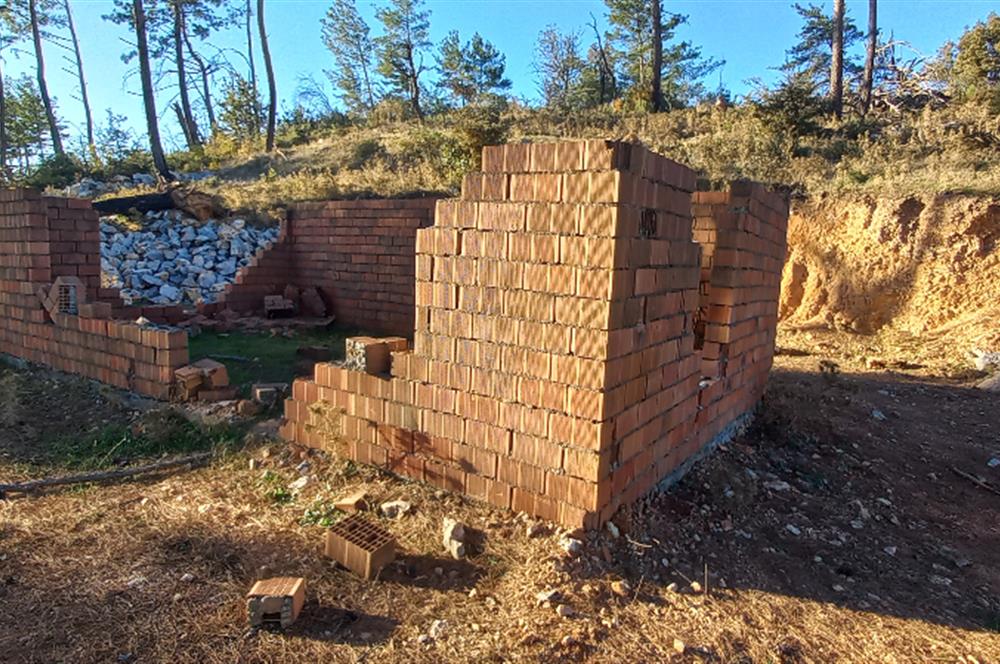 Bodrum Mazı deniz manzaralı, icerisinde kayıtlı ev bulunan satılık tarla