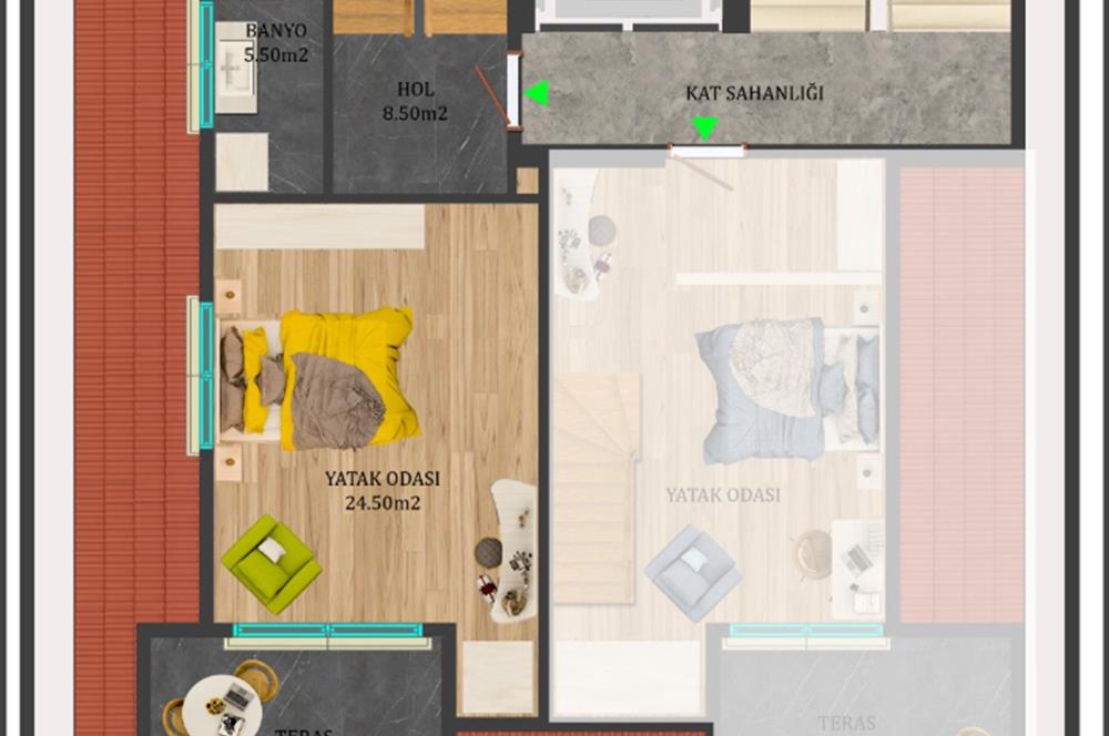 Nokta'dan Suadiye Ayşeçavuş 'ta Satılık 2+1 Dubleks Daire