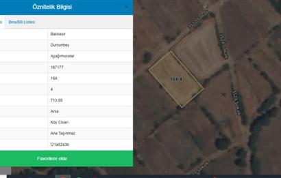 BALIKESİR-DURSUNBEYDE AŞAĞIMUSALAR' DA SATILIK ARSA