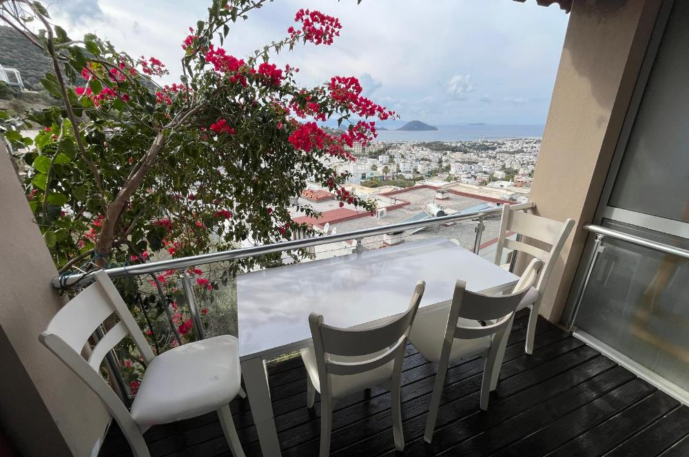 Turgutreis Karabağ'da Kiralık Deniz Manzaralı Daire