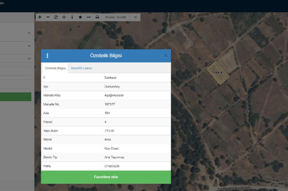 BALIKESİR-DURSUNBEYDE AŞAĞIMUSALAR' DA SATILIK ARSA