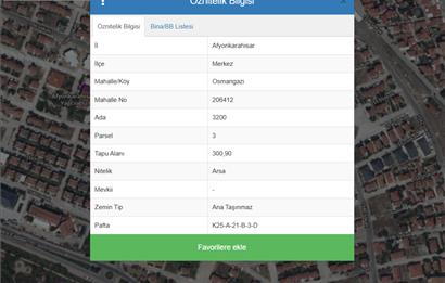 CENTURY21 PLUS GAYRİMENKULDEN OSMANGAZİ MAHALLESİNDE İMARLI ARSA