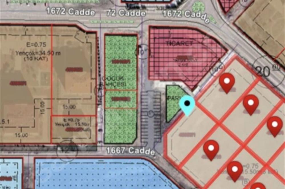 ETİMESGUT AYYILDIZDA 202 m2 KÖŞE PARSEL HİSSELİ ARSA