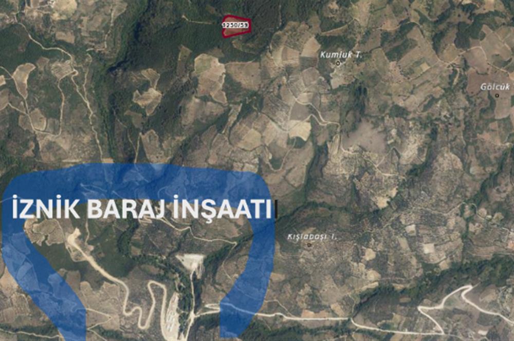 SATILIK TARLA İZNİK BARAJI MANZARALI GELİŞMEKTE OLAN BÖLGEDE YATIRIM FIRSATI