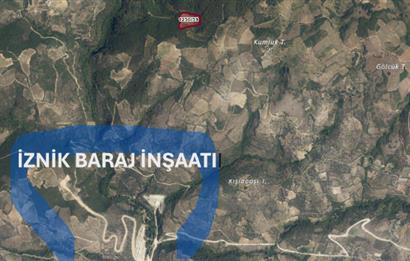 SATILIK TARLA İZNİK BARAJI MANZARALI GELİŞMEKTE OLAN BÖLGEDE YATIRIM FIRSATI