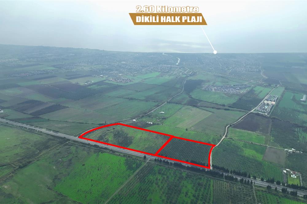 Dikili Salihler Çanakkale Yolu üstü mükemmel konumda tarla