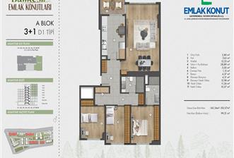 C21 LOCA'DAN EMLAK KONUT'TA 3+1 SIFIR KİRALIK ARA KAT DAİRE - 9 - 30128