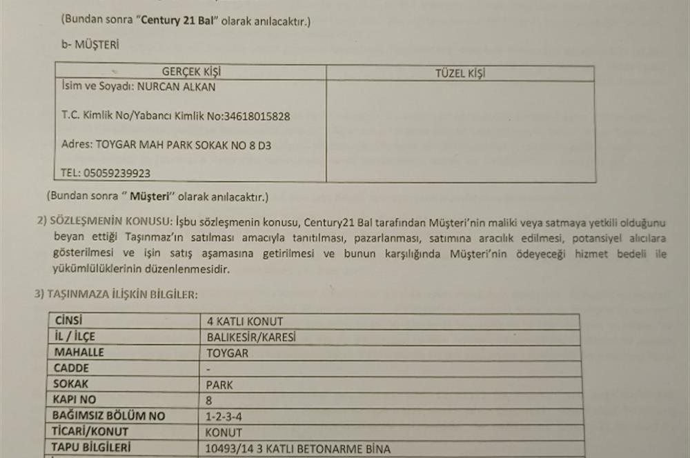 Century21 Bal'dan Toygar Mahallesinde Park Manzaralı Arakat Satılık 2+1 Daire