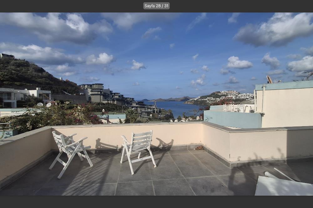 Bodrum Gümüşlük deniz manzaralı satılık villa