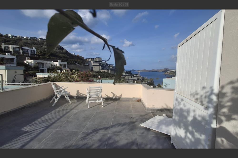 Bodrum Gümüşlük deniz manzaralı satılık villa