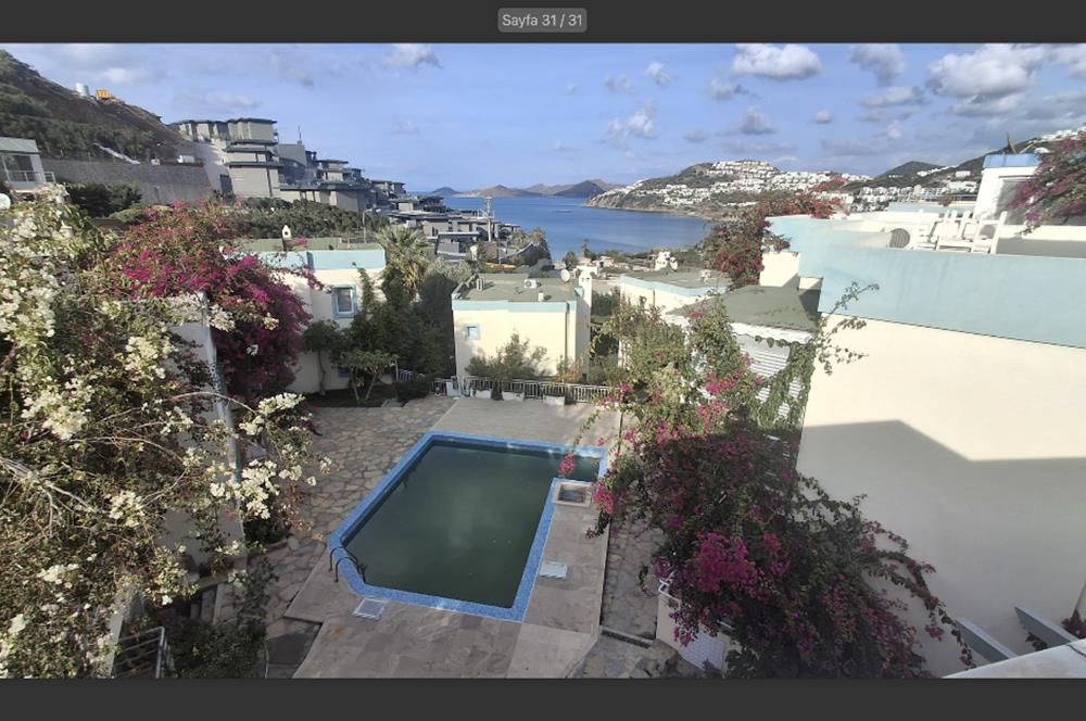 Bodrum Gümüşlük deniz manzaralı satılık villa