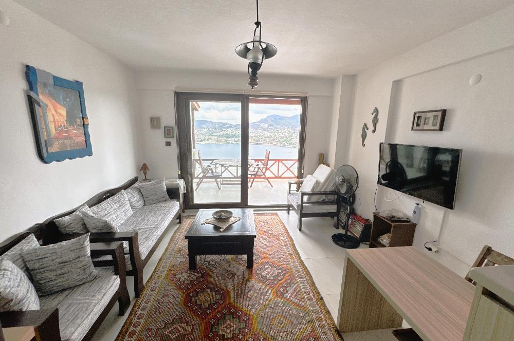 Yalıkavak Tilkicik Deniz Manzaralı Eşyalı Kiralık Dubleks Daire