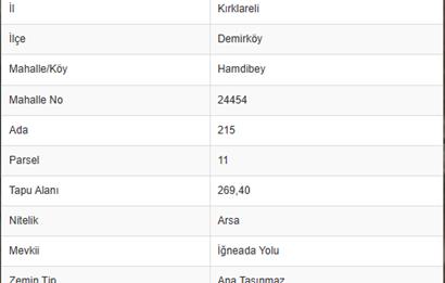 CENTURY21|NEXAR'DAN KIRKLARELİ DEMİRKÖY'DE KONUT İMARLI ARSA