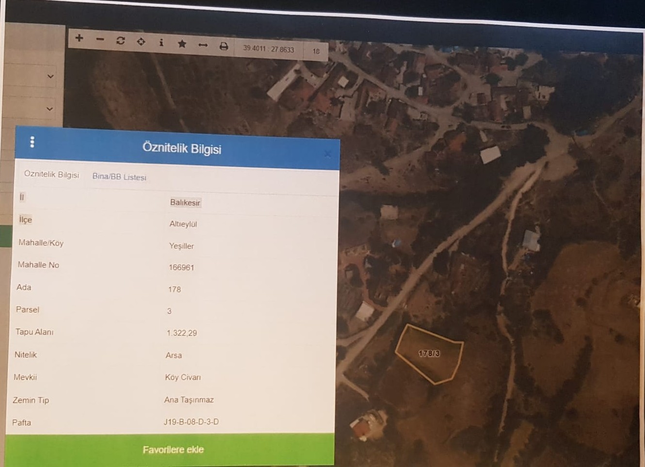 CENTURY21 Bal'DAN BALIKESİR-ALTIEYLÜL-YEŞİLLER MAHALLESİNDE SATILIK ARSAKLESİNDE SATILIK ARSALILESİNDE
