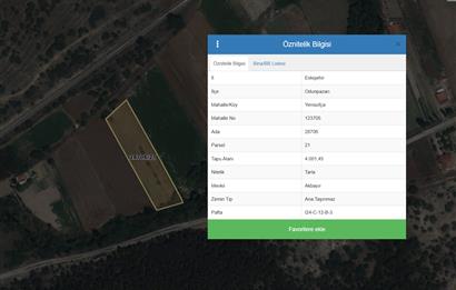 CENTURY 21 VİZYON'DAN YENİSOFÇA’DA SU VE YOLU OLAN 4001 M2 SATILIK TARLA