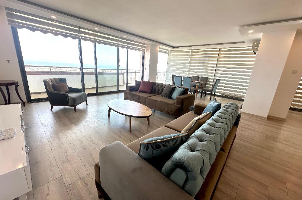 Akacan Elegance Sitesi Full Deniz ve Havuz Manzaralı 3+1 Lüks Eşyalı Kiralık Köşe Daire