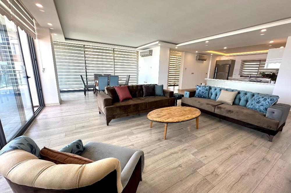 Akacan Elegance Sitesi Full Deniz ve Havuz Manzaralı 3+1 Lüks Eşyalı Kiralık Köşe Daire