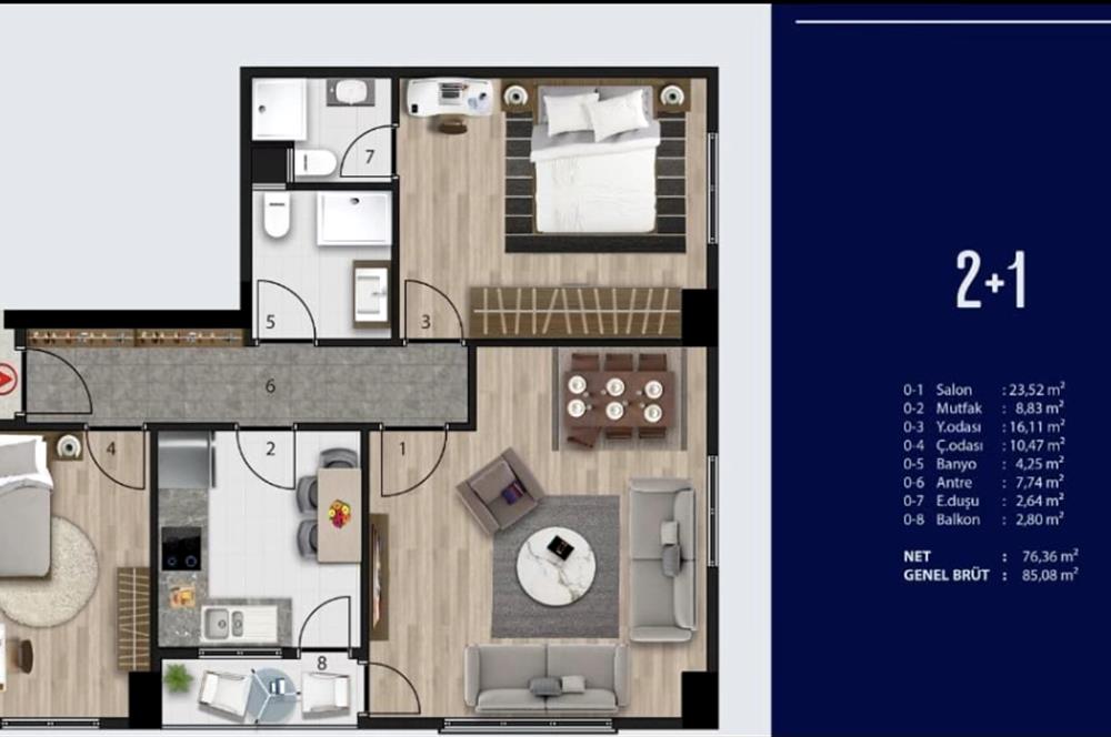 Kadıköy Merdivenköy'de Tapu Masrafsız Satılık 2+ 1 