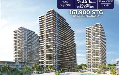 Kıbrıs İskele'nin En İyi Projesi Grand Sapphire Blu'da Ödeme Planlı Satılık Fırsat 1+1 Daire