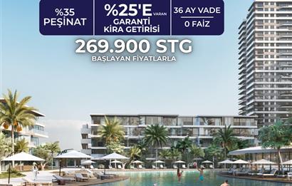 Kıbrıs İskele'nin En İyi Projesi Grand Sapphire Blu'da Ödeme Planlı Satılık Fırsat 3+1 Daire