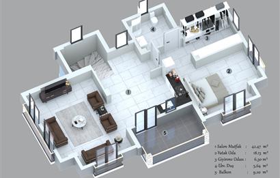 Muğla Ula'da Lüks Tripleks Villa 