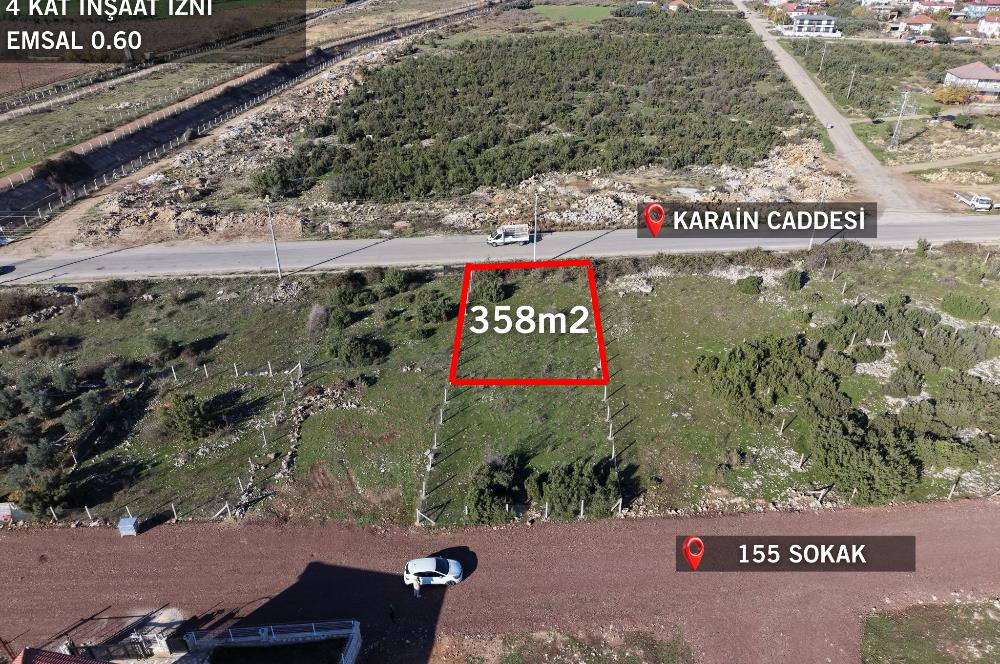 DÖŞEMEALTI YENİKÖY 358m2 TİCARİ+KONUT İMARLI SATILIK ARSA