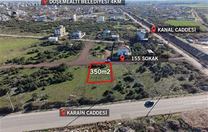 DÖŞEMEALTI YENİKÖY 350m2 KONUT İMARLI SATILIK ARSA