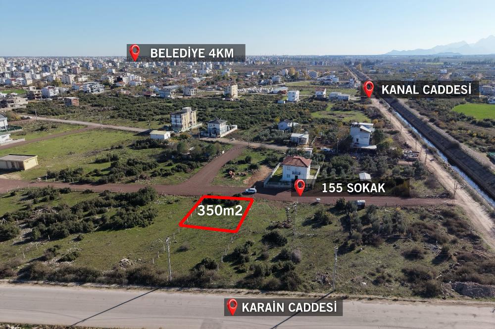 DÖŞEMEALTI YENİKÖY 350m2 KONUT İMARLI SATILIK ARSA