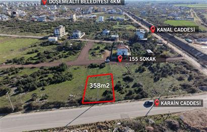 DÖŞEMEALTI YENİKÖY 358m2 TİCARİ+KONUT İMARLI SATILIK ARSA