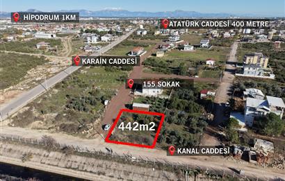 DÖŞEMALTI YENİKÖY 442m2 KONUT İMARLI SATILIK ARSA