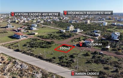 DÖŞEMEALTI YENİKÖY 350m2 KONUT İMARLI SATILIK ARSA