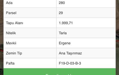 ERGENE VAKIFLAR MAHALLESİ SATILIK TARLA