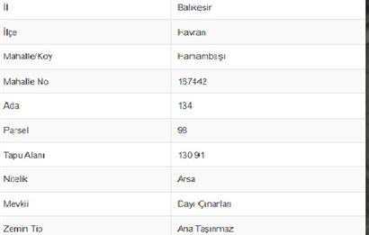 Balıkesir Havranda%100Yapı İzinli,Sanayi bölgesinde SATILIK Ticari arsa