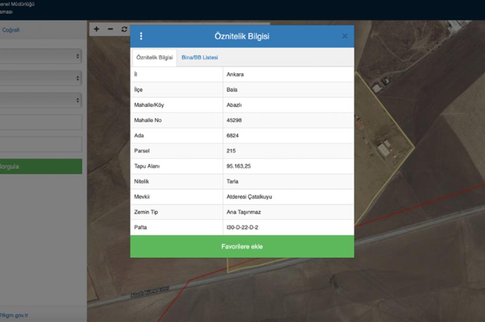 BALA ABAZLI'DA SATILIK, TEK TAPULU 95 DÖNÜM TARLA