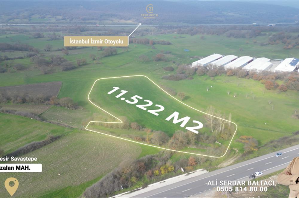 C21 Bal'dan Savaştepe Bozalan Mah. Satılık Tarla