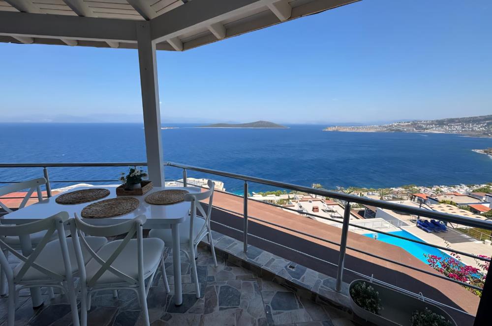Bodrum Gündoğan Kızılburunda Eşsiz Deniz Manzaralı Satılık Daire