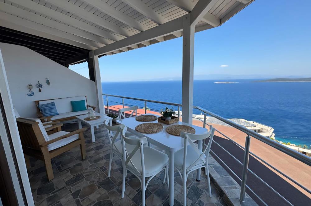 Bodrum Gündoğan Kızılburunda Eşsiz Deniz Manzaralı Satılık Daire