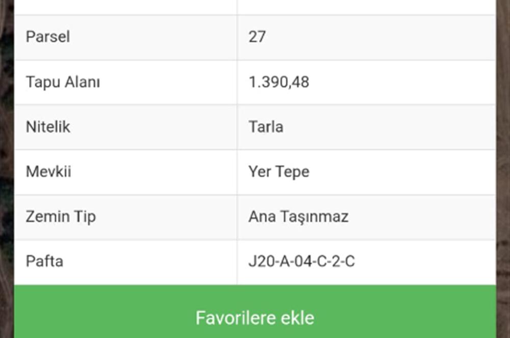 C21 LOCA'DAN BİGADİÇ ÇAMKÖY'DE 1390,48M2 SATILIK TARLA