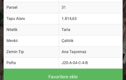 C21 LOCA'DAN BİGADİÇ ÇAMKÖY'DE BARAJ MANZARALI SATILIK ARAZİ