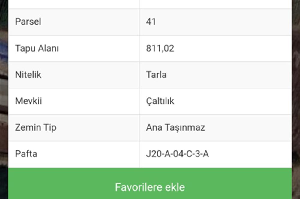 C21 LOCA'DAN BİGADİÇ ÇAMKÖY MAHALLE İÇİNDE 896,33M2SATILIK TARLA