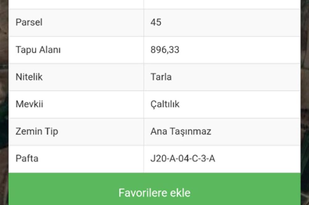 C21 LOCA'DAN BİGADİÇ ÇAMKÖY MAHALLESİNDE 896,33 M2 SATILIK TARLA