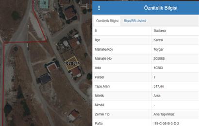 Century21 Bal'dan Balıkesir Toygar Mah.'de Satılık Arsa