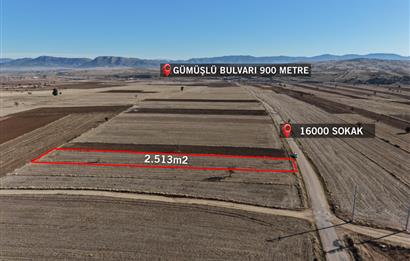 KORKUTELİ KEVSER 2.513m2 YOLA SIFIR TARLA EMSALLERİNİN EN UYGUNU