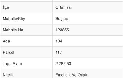 M21 TEAM'den ORTAHISAR BEŞTAŞTA YATIRIMLIK ARAZI