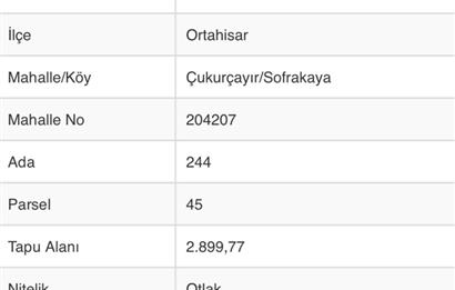 M21 TEAM'den ÇUKURÇAYIR SOFRAKAYA'da YATIRIMLIK ARAZI