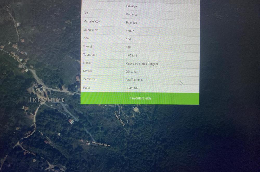 SAKARYA İKRAMİYE'DE YATIRIMLIK ARAZİ