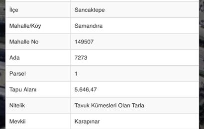 Sancaktepe Veysel Karanide Satılık İmarlı Arsa