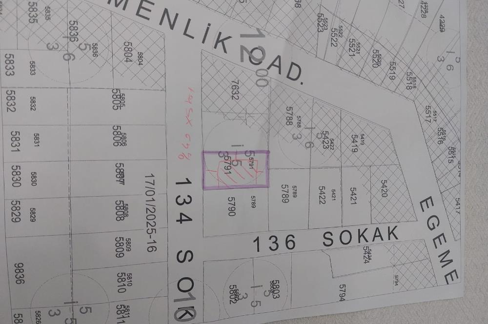 AYDIN İNCİRLİOVA MERKEZ'DE 5 KAT İMARLI 230 M2 ARSA