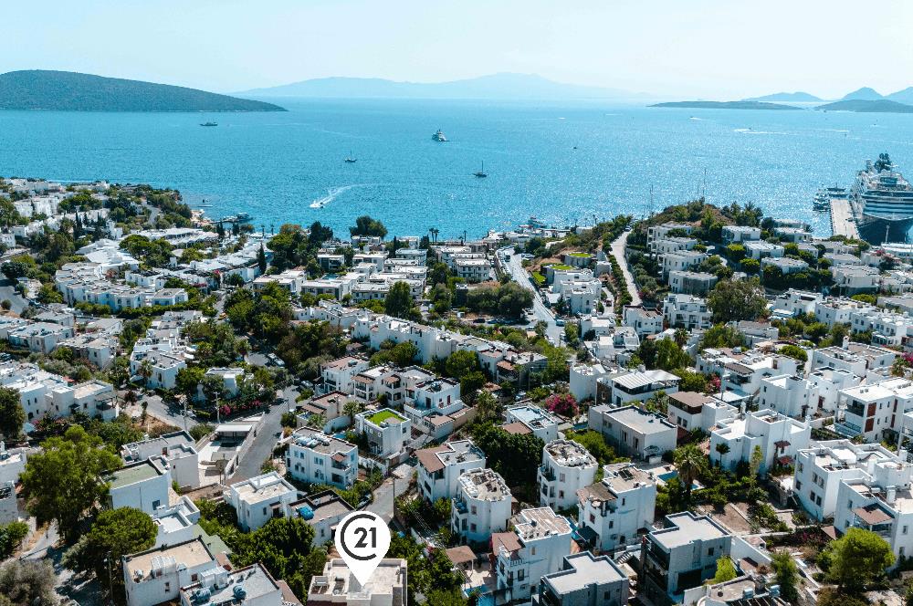 Bodrum Kumbahçe Satılık 5+1 Müstakil Yarı Taş Villa ve 2+1 Daire