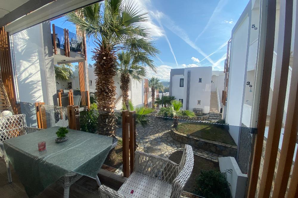 Bodrum Eskiçeşme Yüzme Havuzlu Site Manzaralı Satılık 1+1 Daire